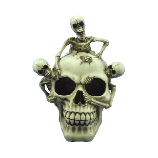 SK395_001 Decorative Ornament - Skull with Bursting Skeletons