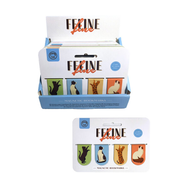 Magnetic Shaped Bookmark Set - Feline Fine Cats (New)