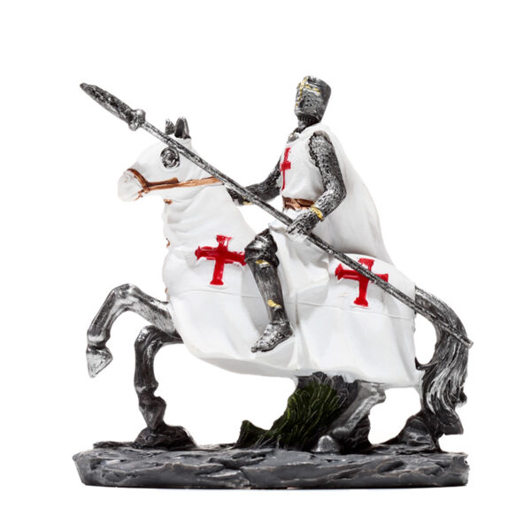 Fantasy Knight Ornament - Crusader Knight on Horseback Protector