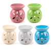 OB163_002 Simple Coloured Cut Out Design Ceramic Oil Burner
