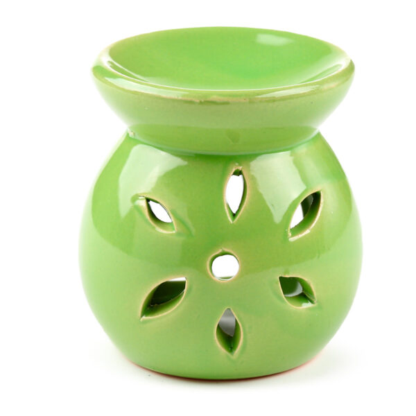 OB163_004 Simple Coloured Cut Out Design Ceramic Oil Burner