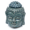 OB193_002 Ceramic Buddha Head Design Crackle Glazed Oil Burner