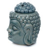 OB193_006 Ceramic Buddha Head Design Crackle Glazed Oil Burner