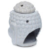 OB193_008 Ceramic Buddha Head Design Crackle Glazed Oil Burner