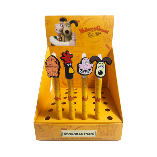 PEN283_001 Erasable Pen with PVC Topper - Wallace and Gromit