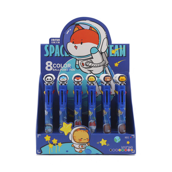 PEN292_001 Multi Colour Pen (8 Colours) - Space Team
