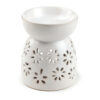 OB370_001 Ceramic Oil & Wax Burner - Daisy Cut-Out