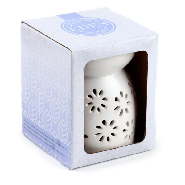 OB370_002 Ceramic Oil & Wax Burner - Daisy Cut-Out