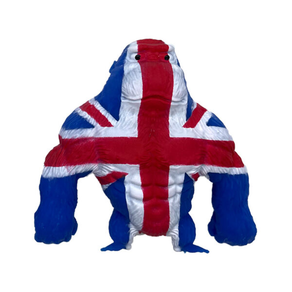 TY1017_001 Stretchy Stress/Fidget Toy - Union Jack Gorilla 9.5cm