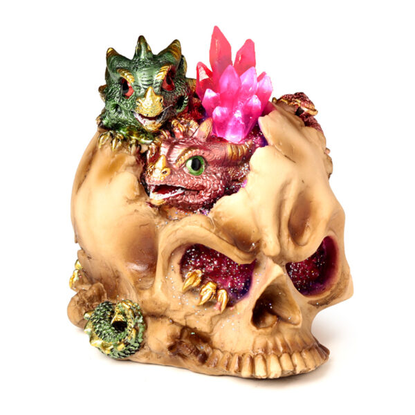 SK383_001 LED Dragon Ornament - Elements Baby Dragon Crystal Skull