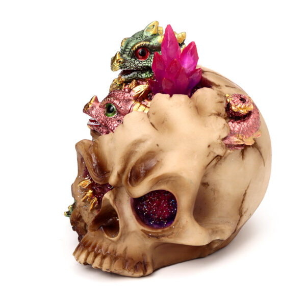 SK383_004 LED Dragon Ornament - Elements Baby Dragon Crystal Skull