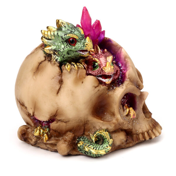 SK383_007 LED Dragon Ornament - Elements Baby Dragon Crystal Skull