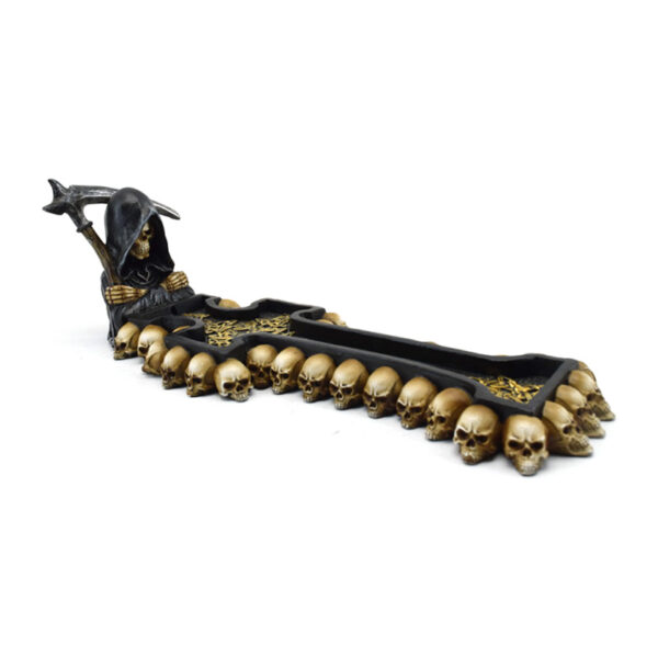 SK410_001 Decorative Incense Burner - Reaper Death Cross