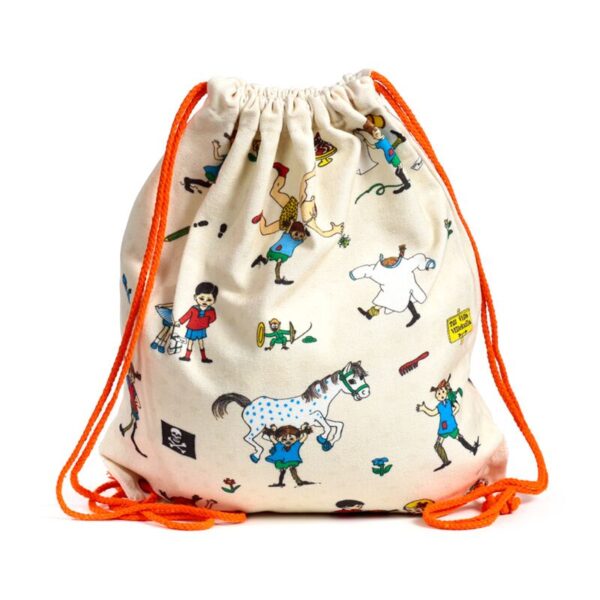 BAG219_001_1749626413 Handy Drawstring Canvas Bag - Pippi Longstocking