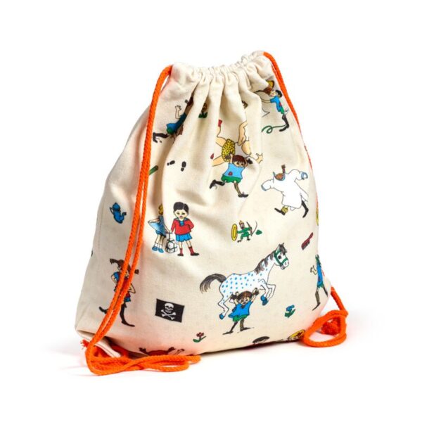BAG219_004_1749626413 Handy Drawstring Canvas Bag - Pippi Longstocking