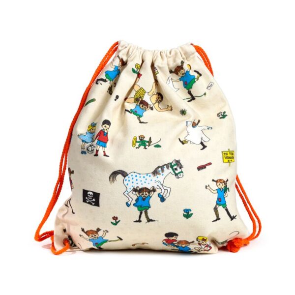 BAG219_008_1749626413 Handy Drawstring Canvas Bag - Pippi Longstocking