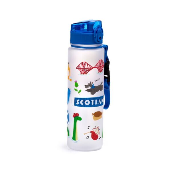 BOT352_001_1747407138 Shatterproof Pop Top Water Bottle 600ml - Scotland Souvenir