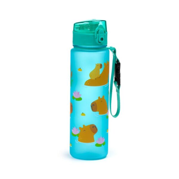Shatterproof Pop Top Water Bottle 600ml - Capybara