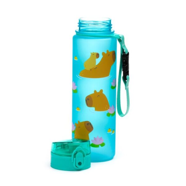 BOT353_003_1747407163 Shatterproof Pop Top Water Bottle 600ml - Capybara