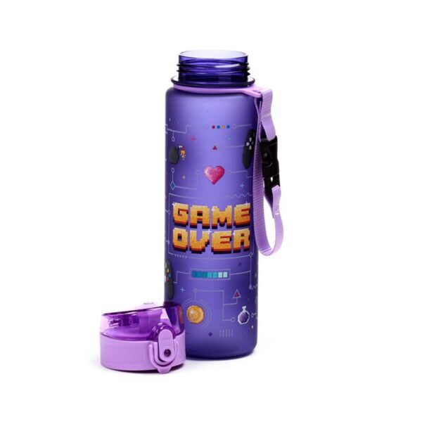BOT356_003_1747407254 Shatterproof Pop Top Water Bottle 600ml - Game Over