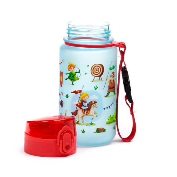 Shatterproof Pop Top Children's Water Bottle 350ml - Knights & Dragons