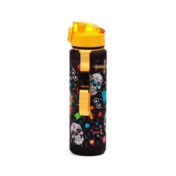 BOT358_006_1747407301 Shatterproof Pop Top Water Bottle 600ml - Day of the Dead