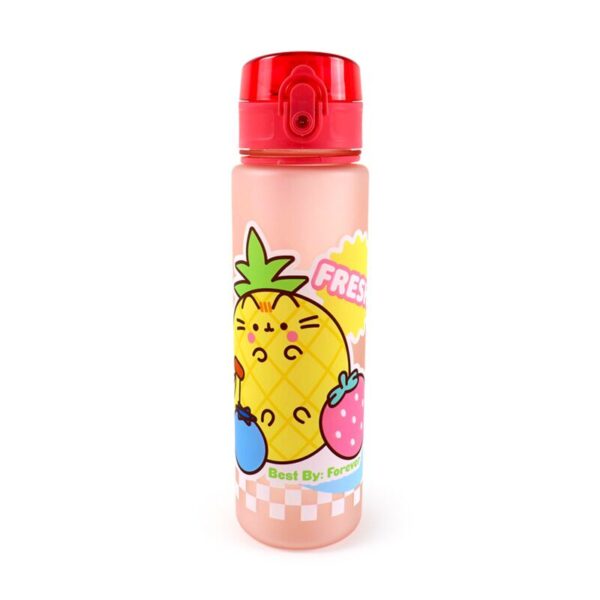 BOT359_001_1739432471 Shatterproof Pop Top Water Bottle 600ml - Pusheen the Cat Fruits