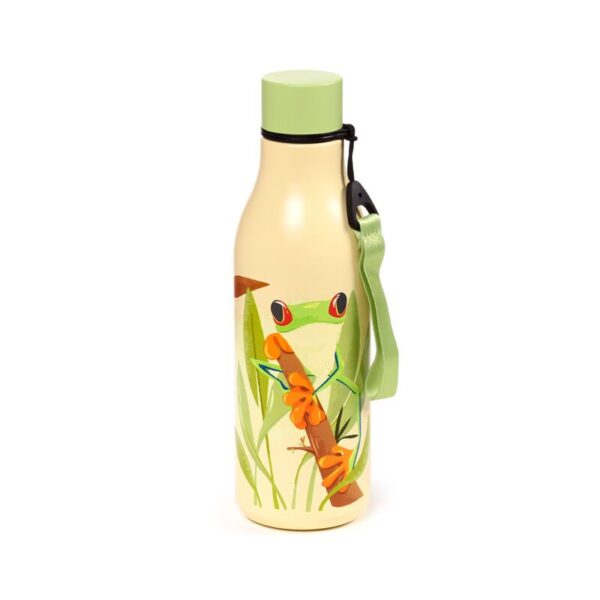 BOT360_001_1750080018 Reusable Insulated Drinks Bottle 500ml - Tropical Tree Frogs