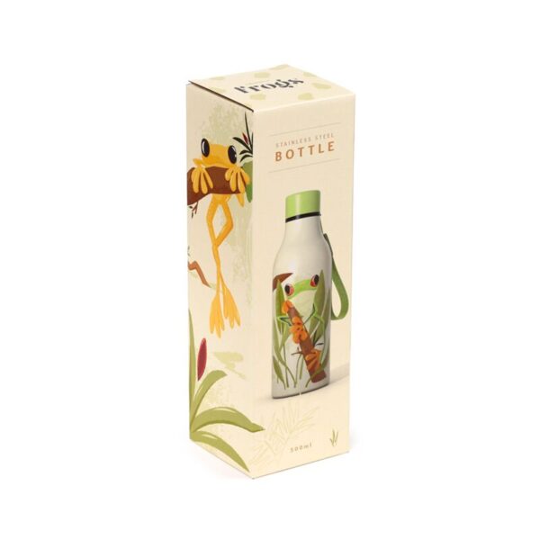 BOT360_002_1750080018 Reusable Insulated Drinks Bottle 500ml - Tropical Tree Frogs