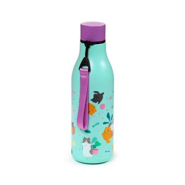BOT363_005_1750080074 Reusable Insulated Drinks Bottle 500ml - Beans & Co Cats