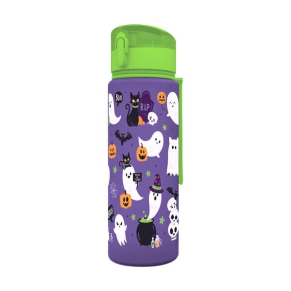 BOT370_001_1739515912 Shatterproof Pop Top Water Bottle 600ml - Spooky