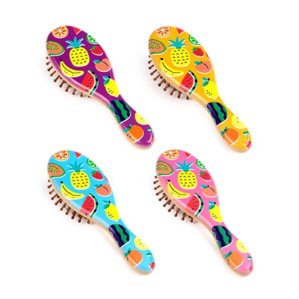 BRU37_002_1748531853 Bamboo Hair Brush - Summer Fruits