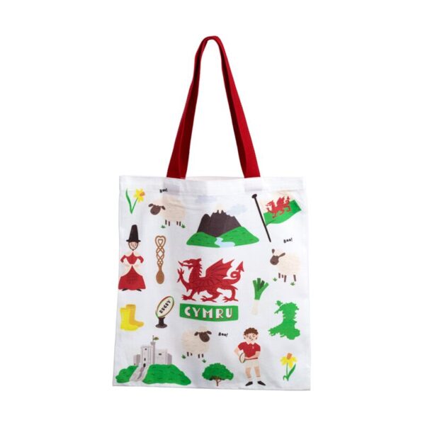 CBAG127_001_1749483932 Tote Shopping Bag - Welsh Dragon Wales (Cymru)