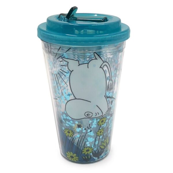 CUP77_001_1680113984 Moomin Shatter Resistant Double Walled Cup with Lid and Straw