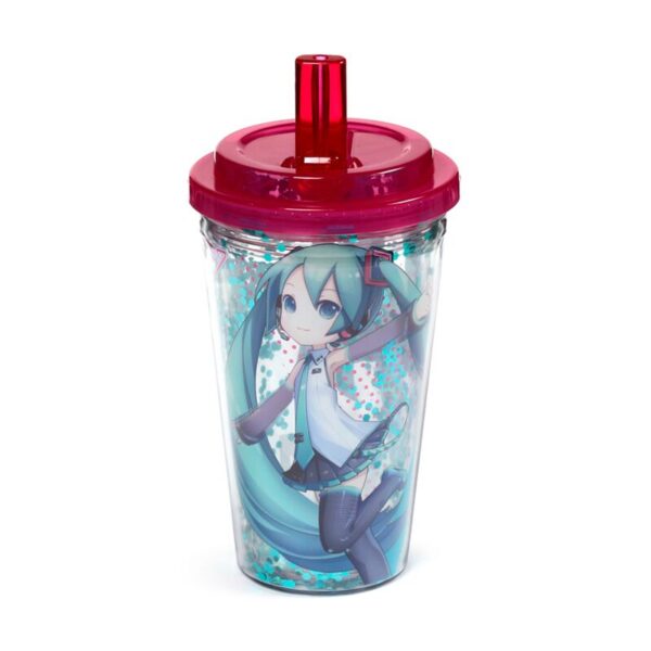 CUP85_001_1750155859 Double Walled Cup with Lid, Straw & Charms - Hatsune Miku