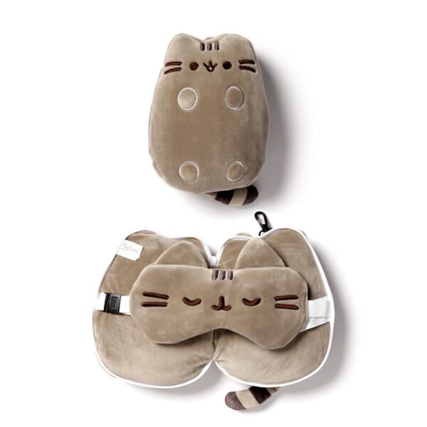 CUSH289_001_1708702435 Relaxeazzz Travel Pillow & Eye Mask - Pusheen the Cat