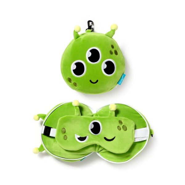 CUSH429_001_1743518434 Relaxeazzz Travel Pillow & Eye Mask - Space Cadet Alien