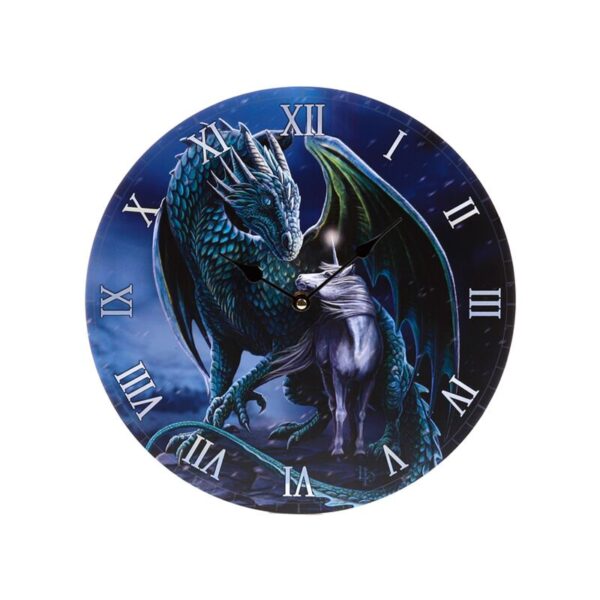 CLCK33_001_1748270205 Wall Clock - Lisa Parker Protector Magick Dragon & Unicorn