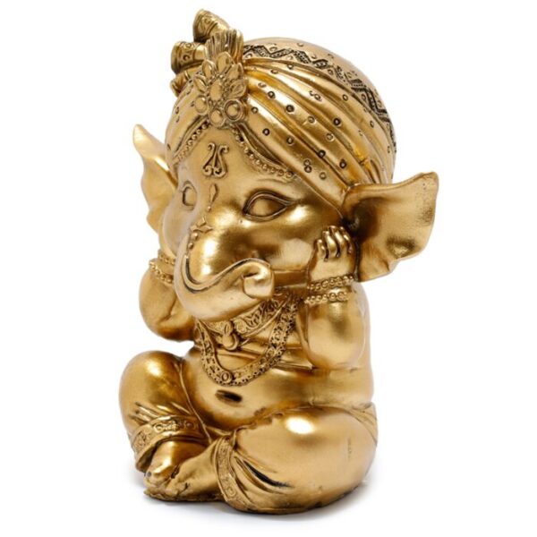 GAN20_005_1677250773 Decorative Set of 3 Ganesh Figurines - Speak No See No Hear No Evil