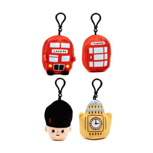 KEY305_002_1747924751 Squidglys Plush Mini Keyring - London Souvenir