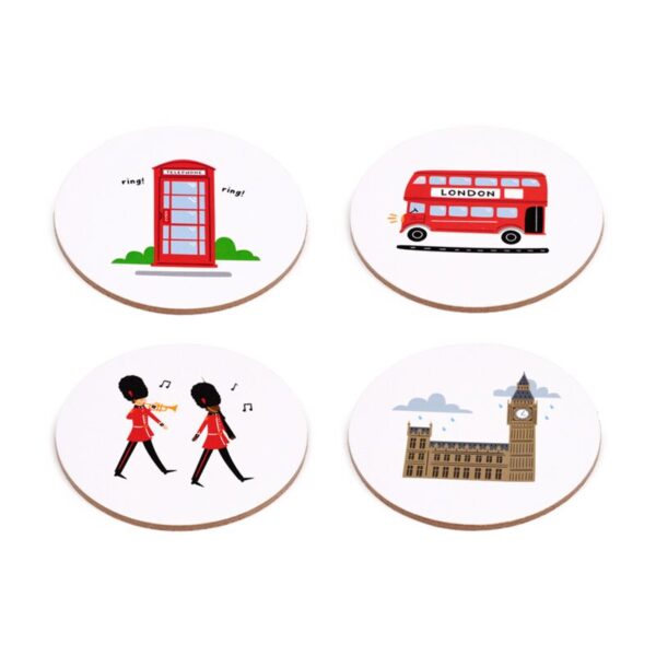 KP82_002_1749041310 Novelty Coasters - London Souvenir - Set of 4's