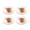 KP83_002_1749041369 Novelty Coasters - Jan Pashley Highland Coo - Set of 4's
