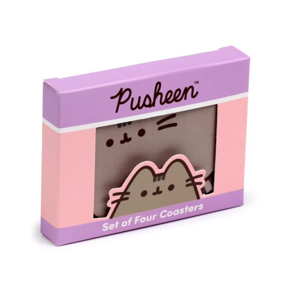 KP86_001_1749041556 Novelty Coasters - Pusheen the Cat - Set of 4's
