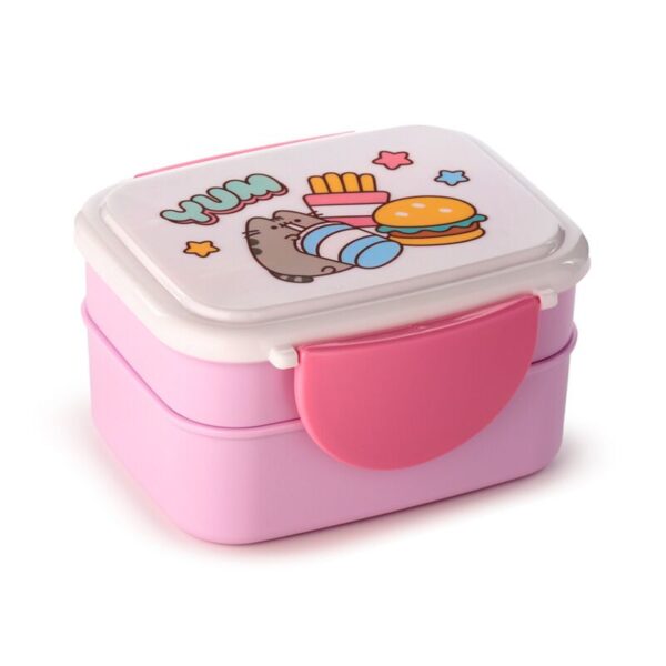 LBOX116_001_1738247652 Bento Clip Lock Lunch Box with Cutlery - Pusheen the Cat Core
