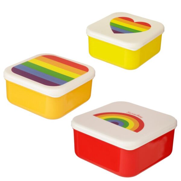 LBOX47_001_1618513220 Lunch Boxes Set of 3 (S/M/L) - Somewhere Rainbow