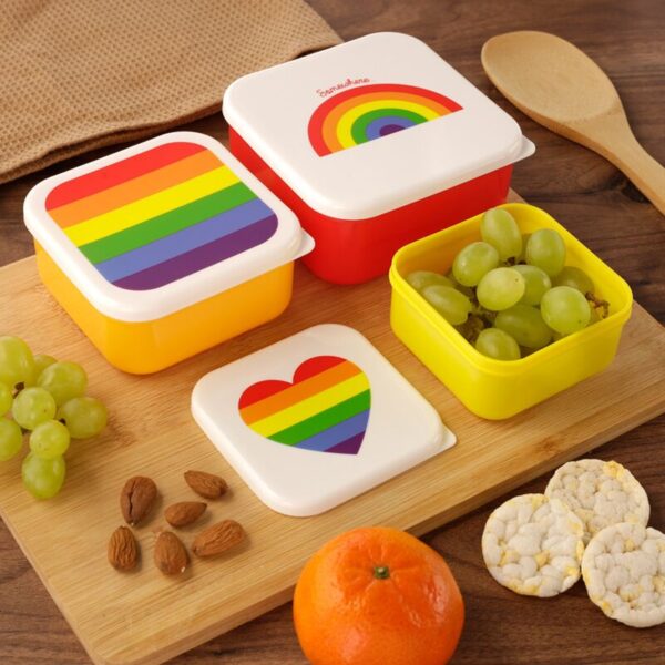 LBOX47_201_1618513220 Lunch Boxes Set of 3 (S/M/L) - Somewhere Rainbow