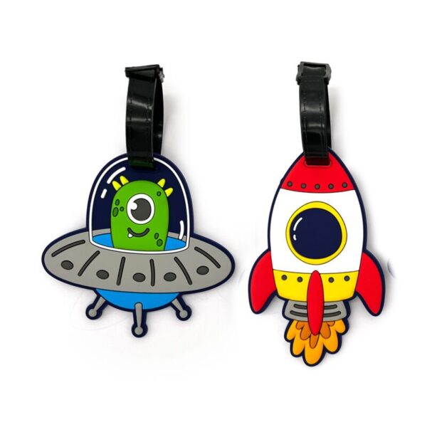 LUT46_001_1736269249 PVC Luggage Tag Set of 2 - Space Cadet