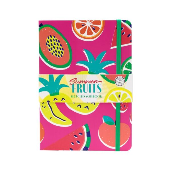 Recycled Paper A5 Lined Notebook - Summer Fruits