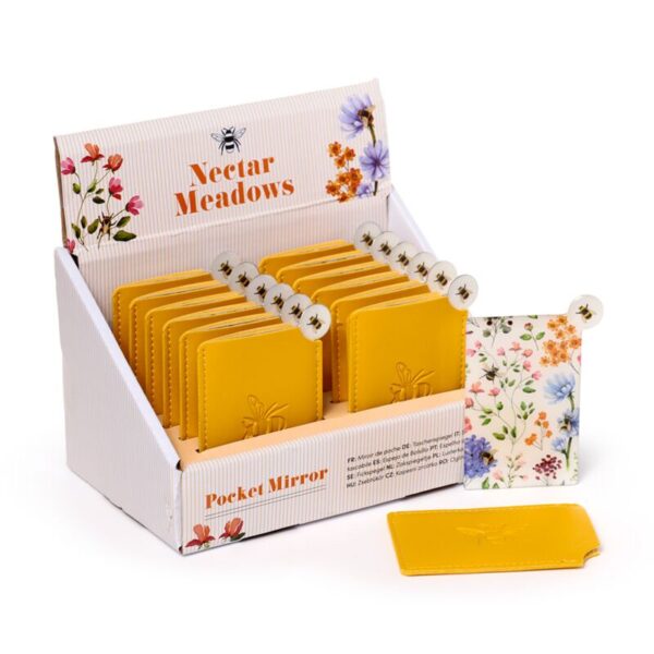 Compact Pocket Mirror - Nectar Meadows Bee