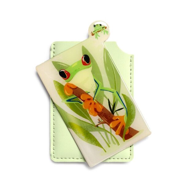 MIRR83_002_1746788953 Compact Pocket Mirror - Tropical Frogs